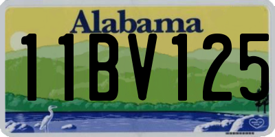 AL license plate 11BV125