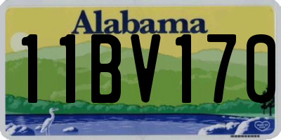 AL license plate 11BV170