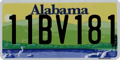 AL license plate 11BV181