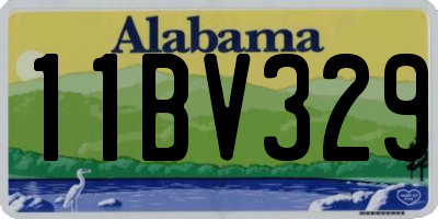 AL license plate 11BV329