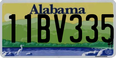 AL license plate 11BV335