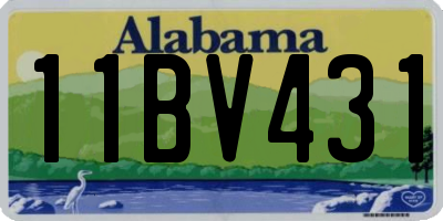 AL license plate 11BV431