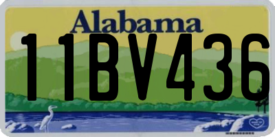 AL license plate 11BV436