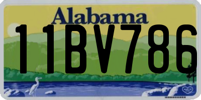 AL license plate 11BV786