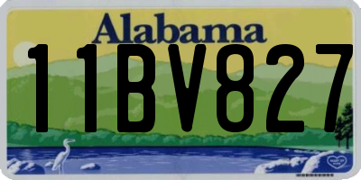 AL license plate 11BV827