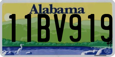 AL license plate 11BV919