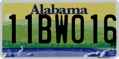AL license plate 11BW016