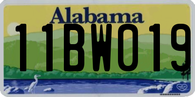 AL license plate 11BW019