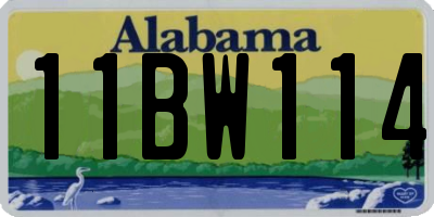 AL license plate 11BW114