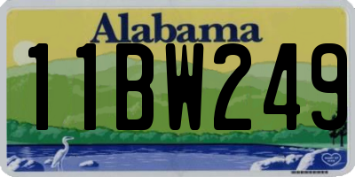 AL license plate 11BW249