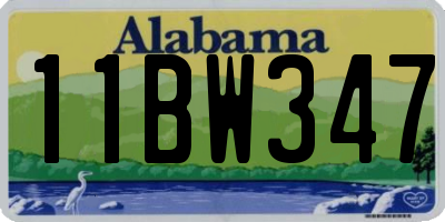 AL license plate 11BW347