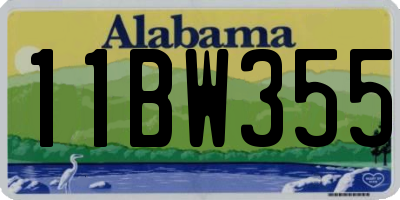 AL license plate 11BW355
