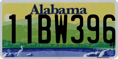 AL license plate 11BW396