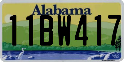 AL license plate 11BW417