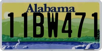AL license plate 11BW471