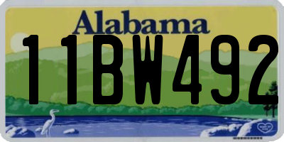 AL license plate 11BW492
