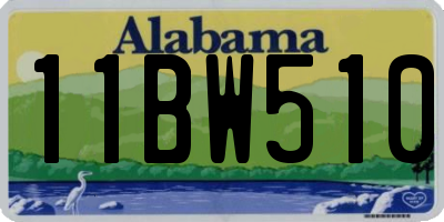 AL license plate 11BW510