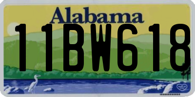 AL license plate 11BW618