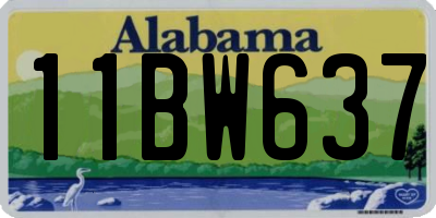 AL license plate 11BW637