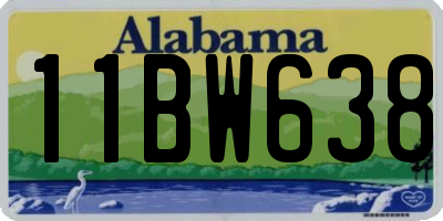 AL license plate 11BW638