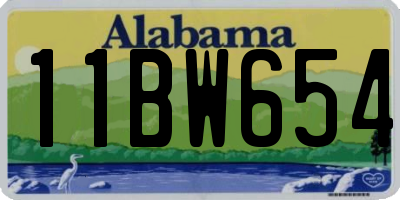AL license plate 11BW654