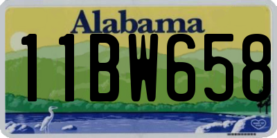AL license plate 11BW658