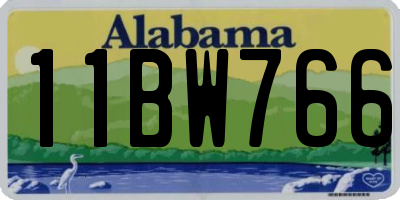 AL license plate 11BW766