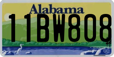 AL license plate 11BW808