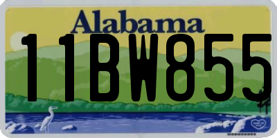 AL license plate 11BW855