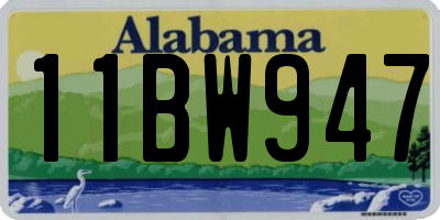 AL license plate 11BW947