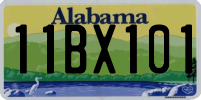 AL license plate 11BX101