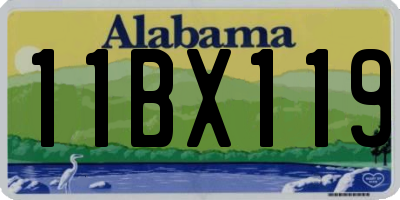 AL license plate 11BX119