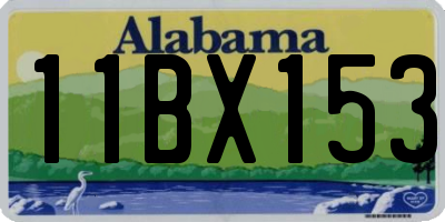 AL license plate 11BX153