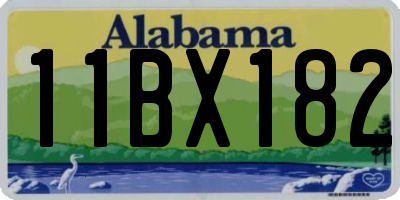 AL license plate 11BX182