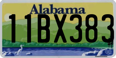 AL license plate 11BX383