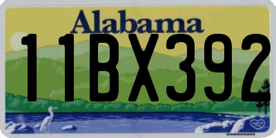 AL license plate 11BX392