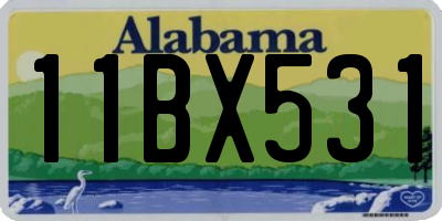 AL license plate 11BX531