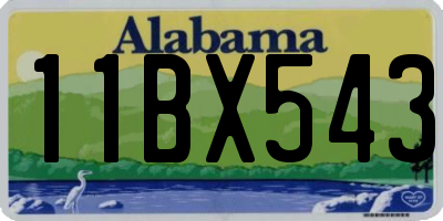 AL license plate 11BX543