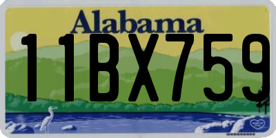 AL license plate 11BX759