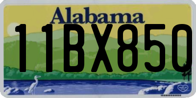 AL license plate 11BX850