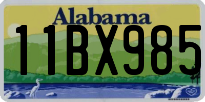 AL license plate 11BX985