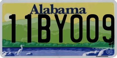 AL license plate 11BY009