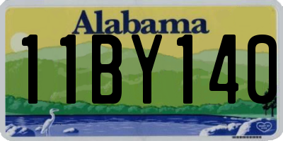 AL license plate 11BY140