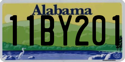 AL license plate 11BY201