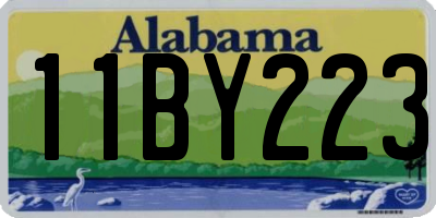 AL license plate 11BY223