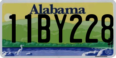 AL license plate 11BY228