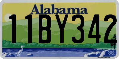 AL license plate 11BY342