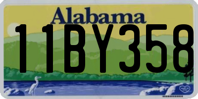 AL license plate 11BY358