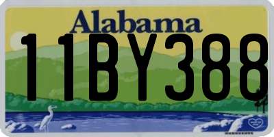 AL license plate 11BY388