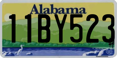 AL license plate 11BY523